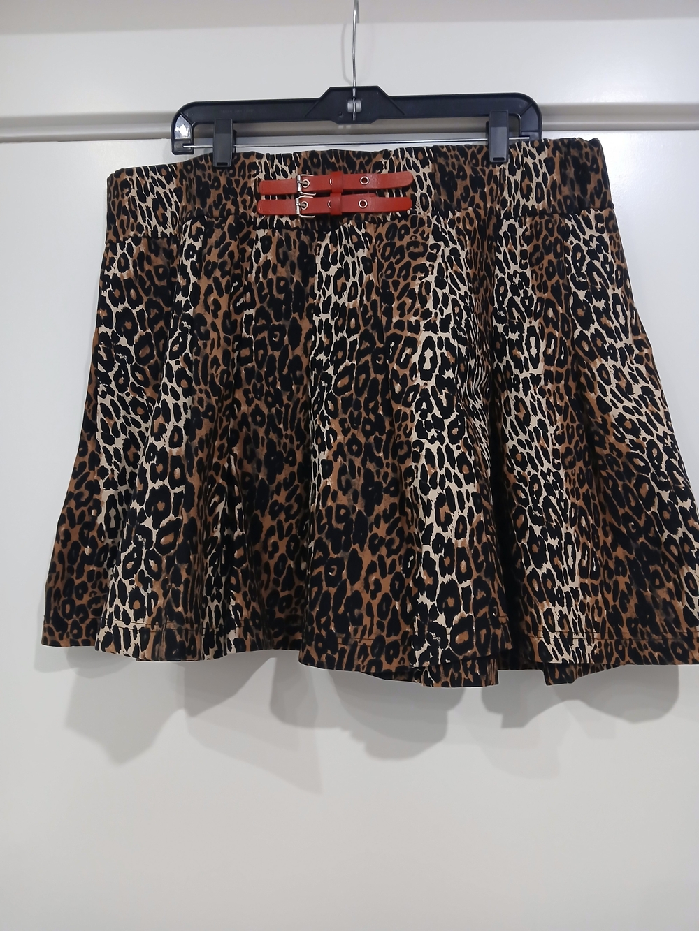Thrill Jeans Leopard Print Skater Skirt